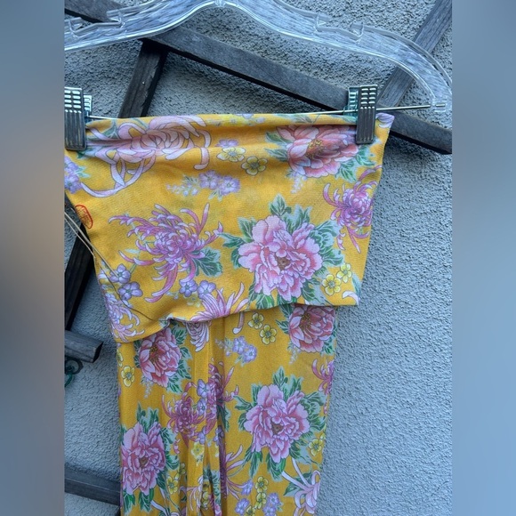 FREE PEOPLE X HOT AS HELL HAH ALL TIED UP SET FLARE PANT & TOP MARIGOLD Small - Picture 7 of 15